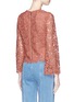 Back View - Click To Enlarge - ALICE & OLIVIA - 'Pasha' floral lace bell cuff top