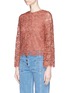 Front View - Click To Enlarge - ALICE & OLIVIA - 'Pasha' floral lace bell cuff top