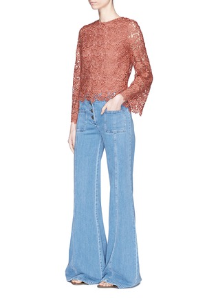 Figure View - Click To Enlarge - ALICE & OLIVIA - 'Pasha' floral lace bell cuff top