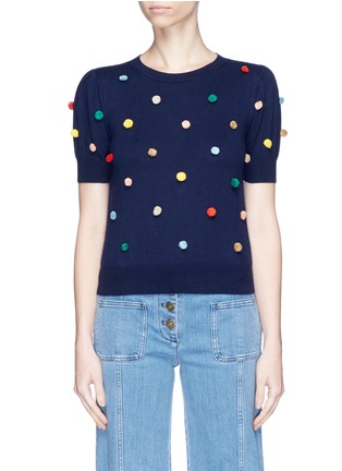 Main View - Click To Enlarge - ALICE & OLIVIA - 'Brady' pompom embellished sweater