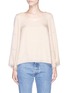 Main View - Click To Enlarge - ELIZABETH AND JAMES - 'Jesper' frayed bell sleeve silk top