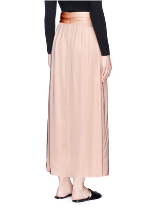 Back View - Click To Enlarge - ELIZABETH AND JAMES - 'Almeria' satin maxi wrap skirt