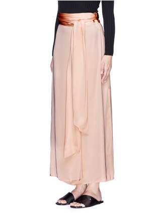 Front View - Click To Enlarge - ELIZABETH AND JAMES - 'Almeria' satin maxi wrap skirt