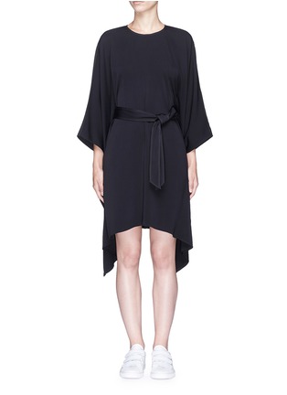 Main View - Click To Enlarge - ELIZABETH AND JAMES - 'Santiago' belted stretch crepe cape dress