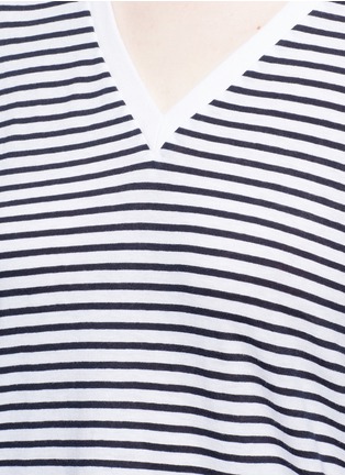 Detail View - Click To Enlarge - T BY ALEXANDER WANG - Stripe V-neck jersey dress