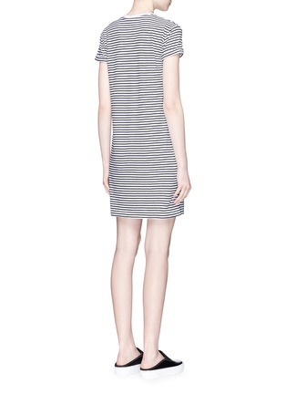 Back View - Click To Enlarge - T BY ALEXANDER WANG - Stripe V-neck jersey dress