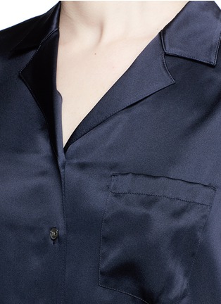 Detail View - Click To Enlarge - T BY ALEXANDER WANG - Notched lapel silk charmeuse shirt