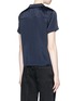 Back View - Click To Enlarge - T BY ALEXANDER WANG - Notched lapel silk charmeuse shirt