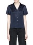 Main View - Click To Enlarge - T BY ALEXANDER WANG - Notched lapel silk charmeuse shirt