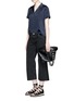 Figure View - Click To Enlarge - T BY ALEXANDER WANG - Notched lapel silk charmeuse shirt