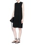 Figure View - Click To Enlarge - T BY ALEXANDER WANG - Side split overlay jersey dress