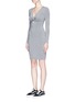 Front View - Click To Enlarge - T BY ALEXANDER WANG - Twist front modal jersey dress