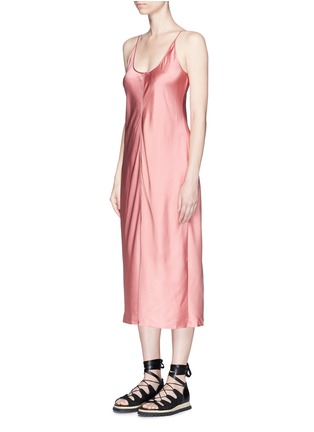 Front View - Click To Enlarge - T BY ALEXANDER WANG - Silk charmeuse slip dress