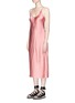 Front View - Click To Enlarge - T BY ALEXANDER WANG - Silk charmeuse slip dress
