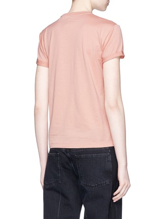 Back View - Click To Enlarge - T BY ALEXANDER WANG - Rolled cuff T-shirt