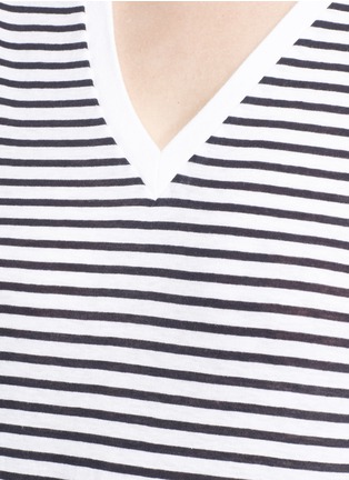 Detail View - Click To Enlarge - T BY ALEXANDER WANG - Stripe V-neck T-shirt