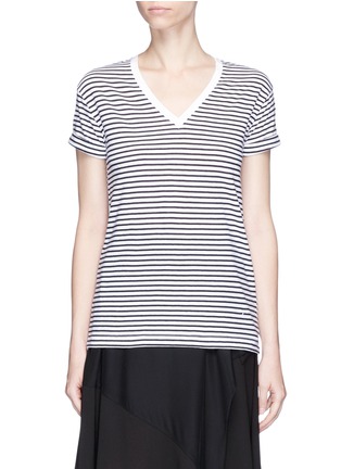Main View - Click To Enlarge - T BY ALEXANDER WANG - Stripe V-neck T-shirt