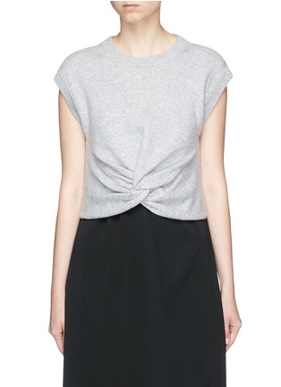 Main View - Click To Enlarge - T BY ALEXANDER WANG - Twist front wool-cashmere sleeveless sweater