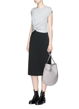 Figure View - Click To Enlarge - T BY ALEXANDER WANG - Twist front wool-cashmere sleeveless sweater