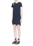Front View - Click To Enlarge - T BY ALEXANDER WANG - Teardrop cutout jersey dress