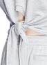 Detail View - Click To Enlarge - T BY ALEXANDER WANG - Tie back cropped French terry sweatshirt