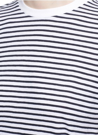 Detail View - Click To Enlarge - T BY ALEXANDER WANG - Rolled cuff stripe T-shirt