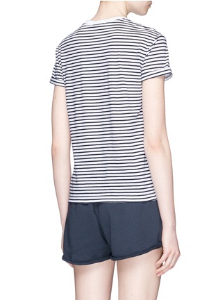 Back View - Click To Enlarge - T BY ALEXANDER WANG - Rolled cuff stripe T-shirt