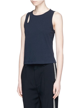 Front View - Click To Enlarge - T BY ALEXANDER WANG - Teardrop cutout tank top