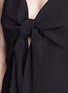Detail View - Click To Enlarge - T BY ALEXANDER WANG - Knot front overlay crepe jumpsuit