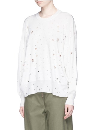 Front View - Click To Enlarge - T BY ALEXANDER WANG - Distressed sweater