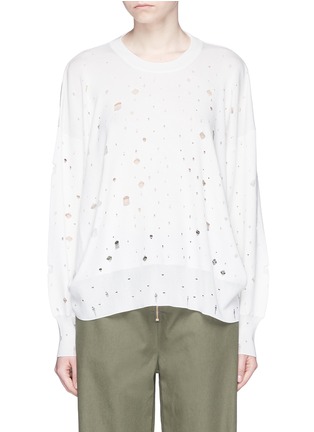 Main View - Click To Enlarge - T BY ALEXANDER WANG - Distressed sweater