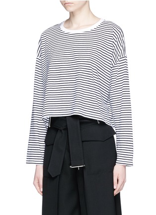 Front View - Click To Enlarge - T BY ALEXANDER WANG - Stripe long sleeve T-shirt