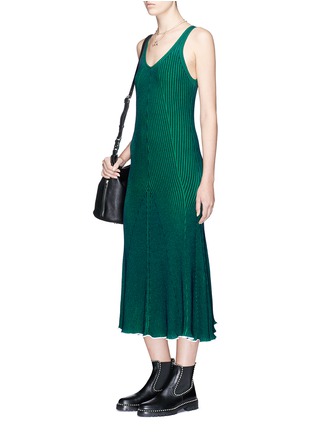 Figure View - Click To Enlarge - T BY ALEXANDER WANG - Sleeveless plaited knit maxi dress
