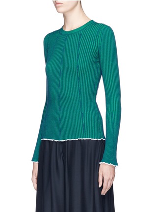 Front View - Click To Enlarge - T BY ALEXANDER WANG - Flared rib knit sweater