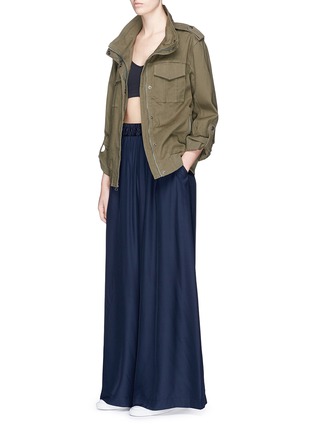 Figure View - Click To Enlarge - T BY ALEXANDER WANG - Silk sateen culottes