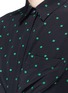 Detail View - Click To Enlarge - T BY ALEXANDER WANG - Square print twist front silk crepe de Chine shirt