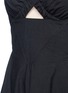 Detail View - Click To Enlarge - T BY ALEXANDER WANG - Triangle cutout cotton poplin flared dress