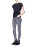 Figure View - Click To Enlarge - T BY ALEXANDER WANG - Tie front cotton French terry top