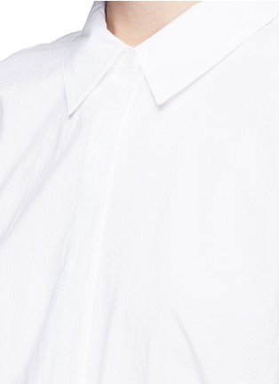 Detail View - Click To Enlarge - T BY ALEXANDER WANG - Tie front side split wrap shirt