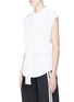 Front View - Click To Enlarge - T BY ALEXANDER WANG - Tie front side split wrap shirt