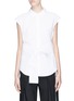 Main View - Click To Enlarge - T BY ALEXANDER WANG - Tie front side split wrap shirt