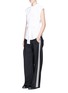Figure View - Click To Enlarge - T BY ALEXANDER WANG - Tie front side split wrap shirt
