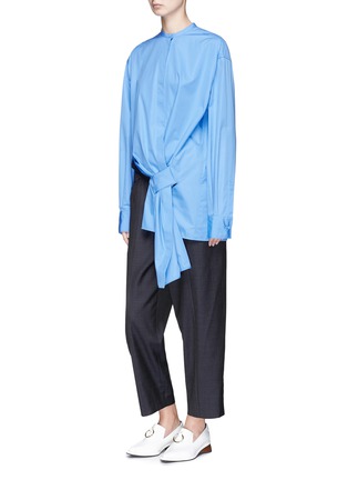 Figure View - Click To Enlarge - PORTS 1961 - Slip through front poplin shirt