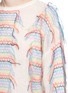 Detail View - Click To Enlarge - PORTS 1961 - Scalloped stripe embroidered oversized mohair-silk sweater