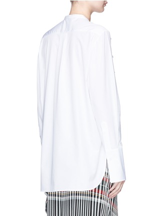 Back View - Click To Enlarge - PORTS 1961 - Pleated appliqué poplin shirt