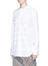 Front View - Click To Enlarge - PORTS 1961 - Pleated appliqué poplin shirt
