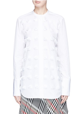 Main View - Click To Enlarge - PORTS 1961 - Pleated appliqué poplin shirt