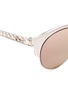 Detail View - Click To Enlarge - DIOR - 'Diorama Mini' metal openwork temple browline sunglasses