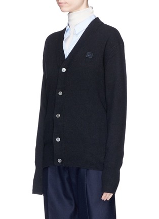 Front View - Click To Enlarge - ACNE STUDIOS - 'Neve Face' oversized wool cardigan