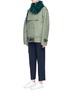 Front View - Click To Enlarge - ACNE STUDIOS - 'Cees' detachable shearling collar oversized cotton canvas parka